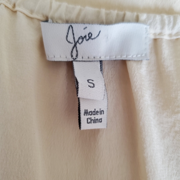 Joie Silk Top Womens Small Ombre Caro Lemon Yellow Gathered Bubble Hem Flowy S - Picture 4 of 14